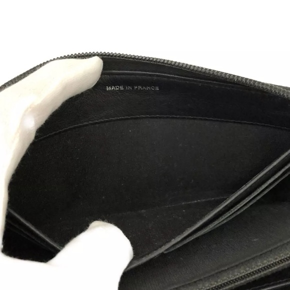 CHANEL CC Logo Caviar Skin Zip Around Long Wallet - Picture 7 of 8